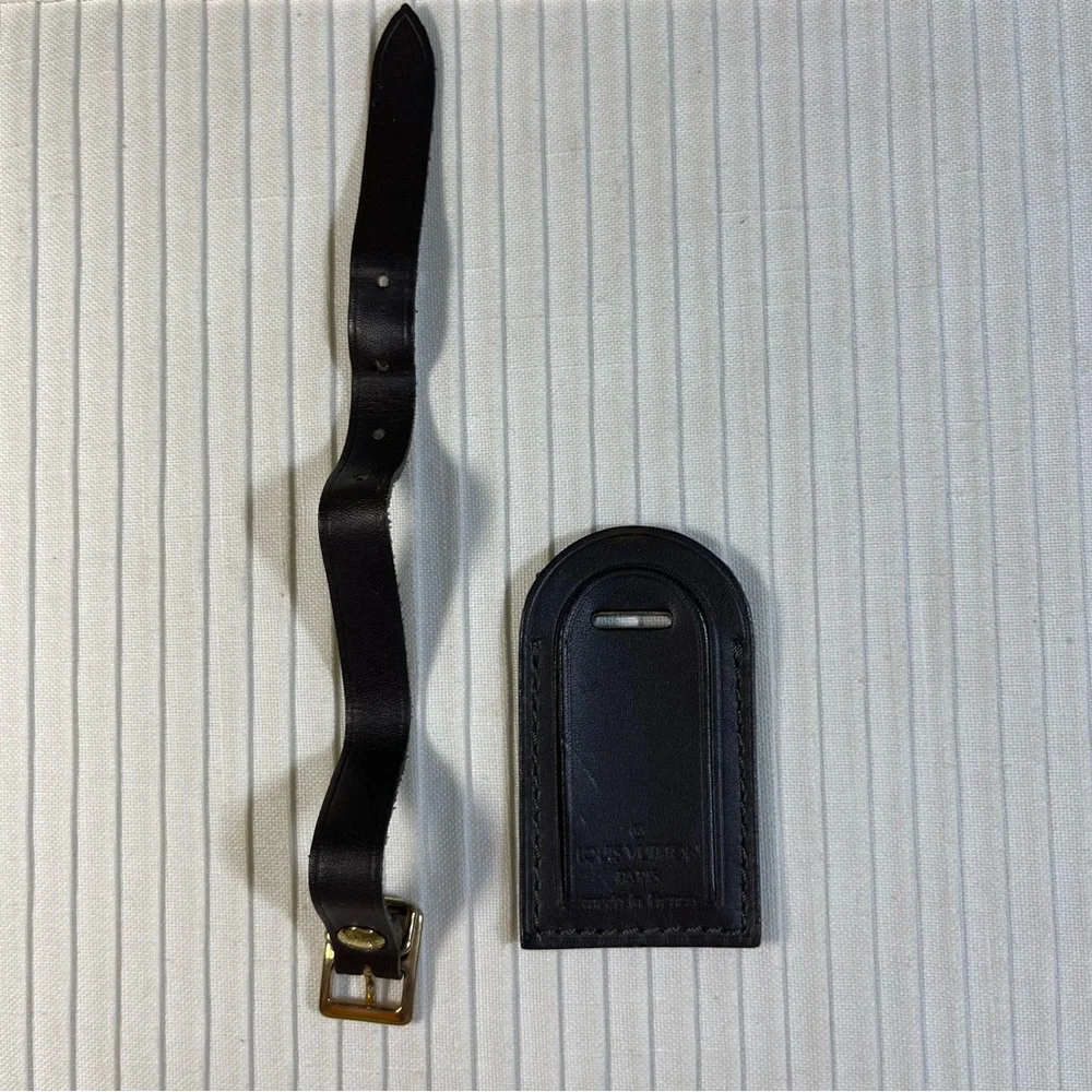 Louis Vuitton Small/Mini Luggage Tag in Dark Brown, Free Non LV Clasp.